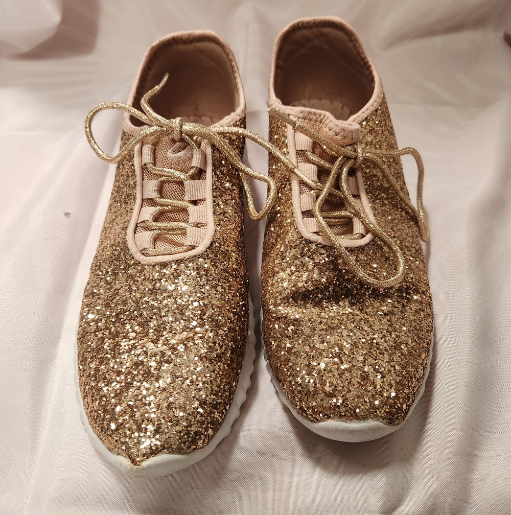 Forever Link Glittery Gold Women's Sneakers
